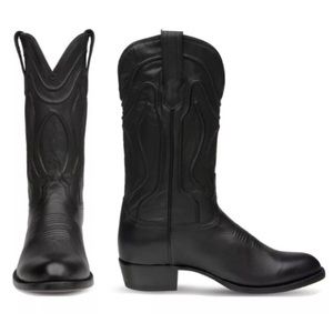 Men's Bachesto Boots Black William Genuine Leather Handmade Size 12D.NEW NO BOX